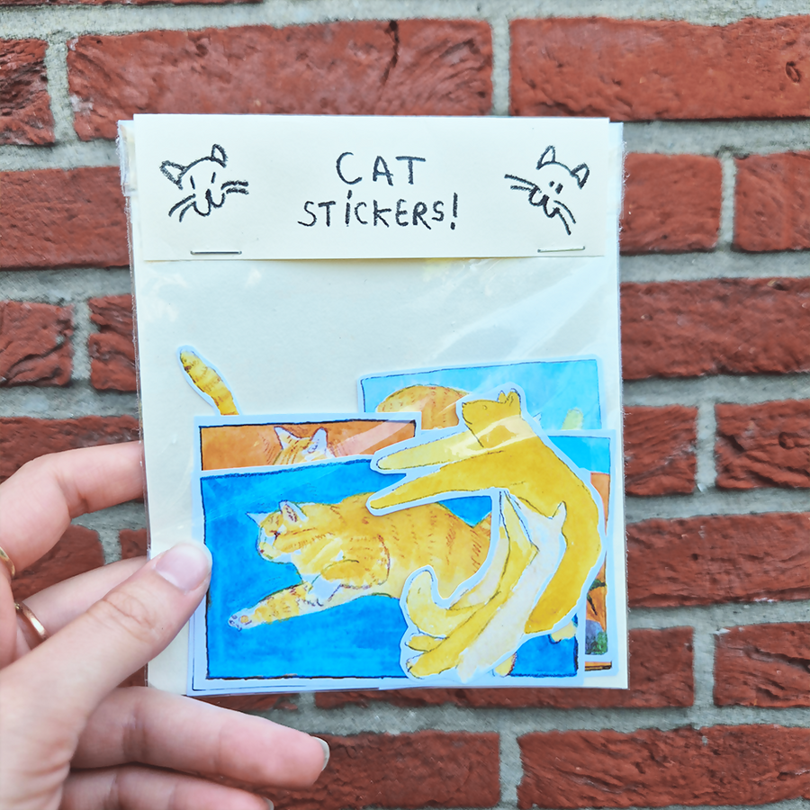 Rode kat stickers — beeld 2