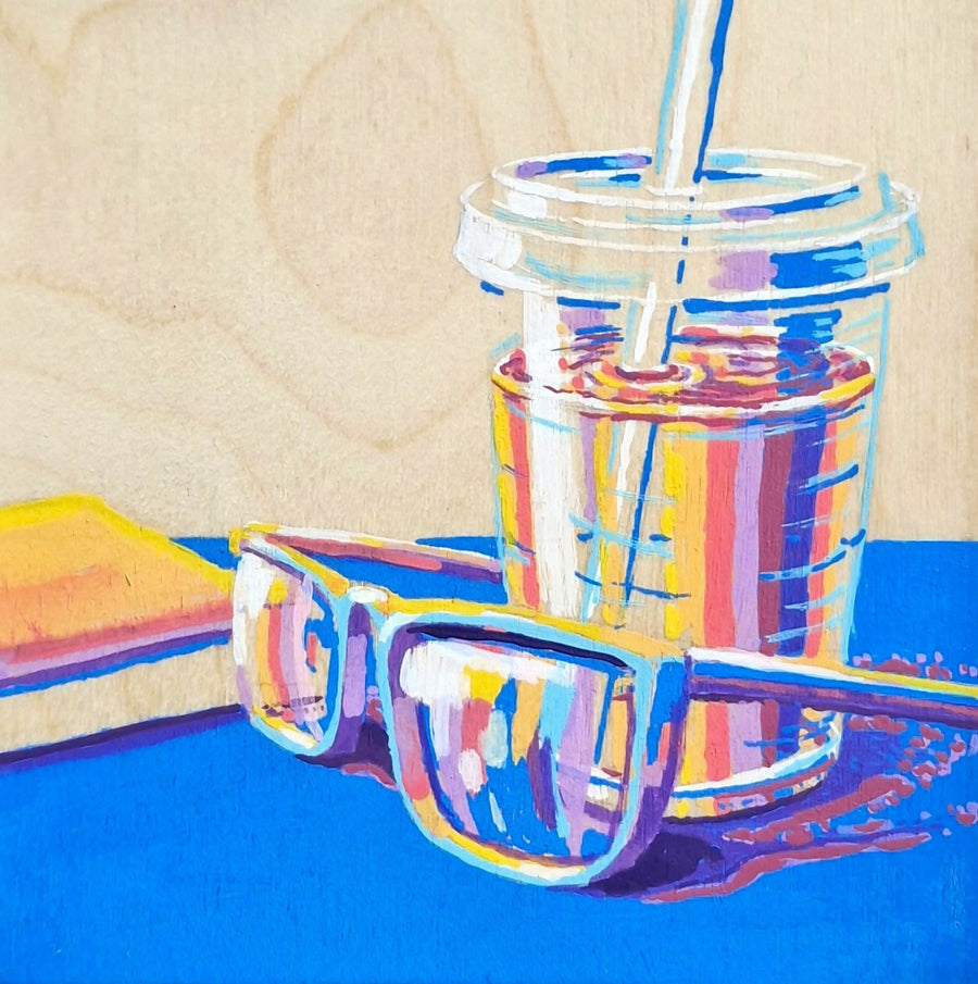 Zomerse Sferen schilderij op hout